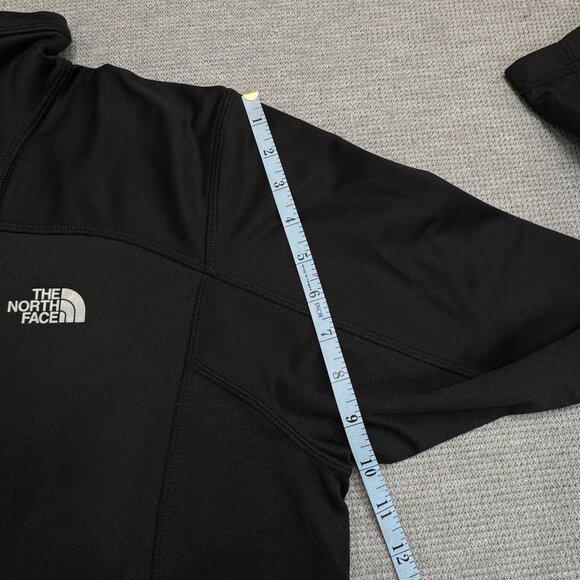 The North Face Mens Black 1/4 Zip Pullover Fleece Lined Jacket Medium Sweatshirt - Picture 11 of 12